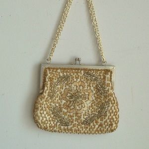 vintage MAGID hand beaded evening bag
